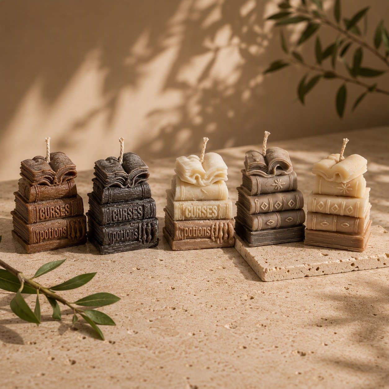 Book Stack Candle