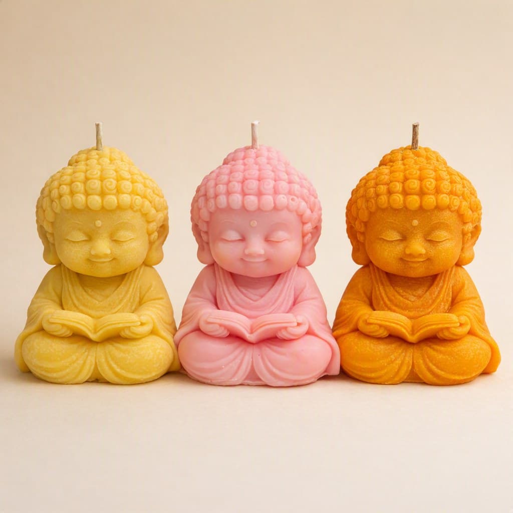 Reading Buddha Candle